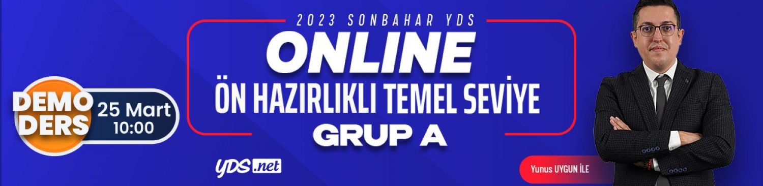GRUP A - YDS+YÖKDİL SONBAHAR 2023 DEMO