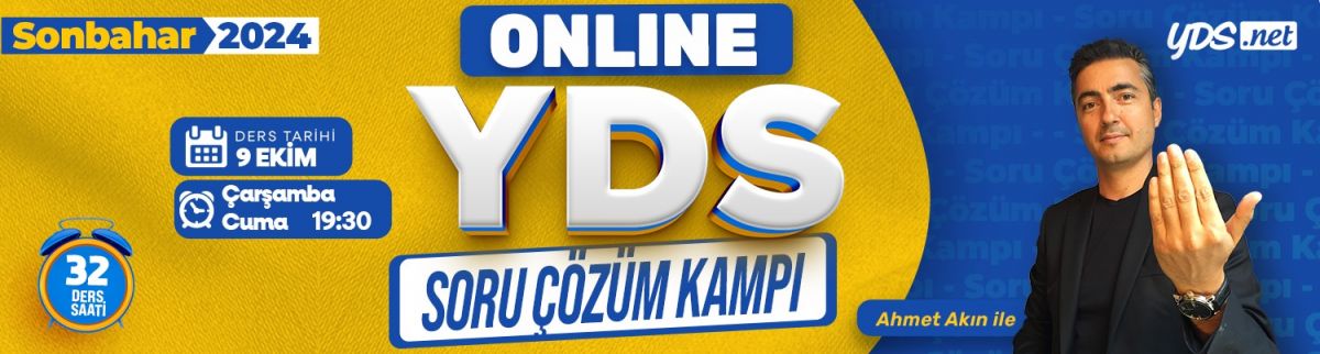 YDS Soru Çözüm Kampı - Sonbahar 2024