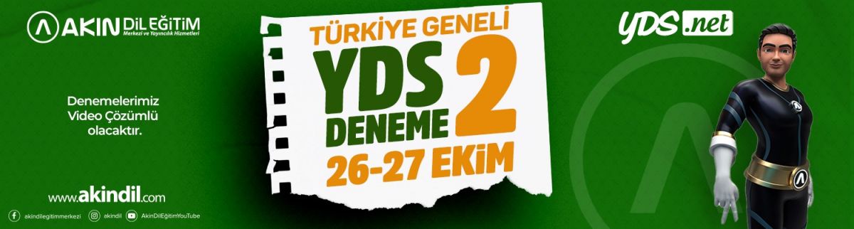 TÜRKİYE GENELİ YDS 2. DENEME