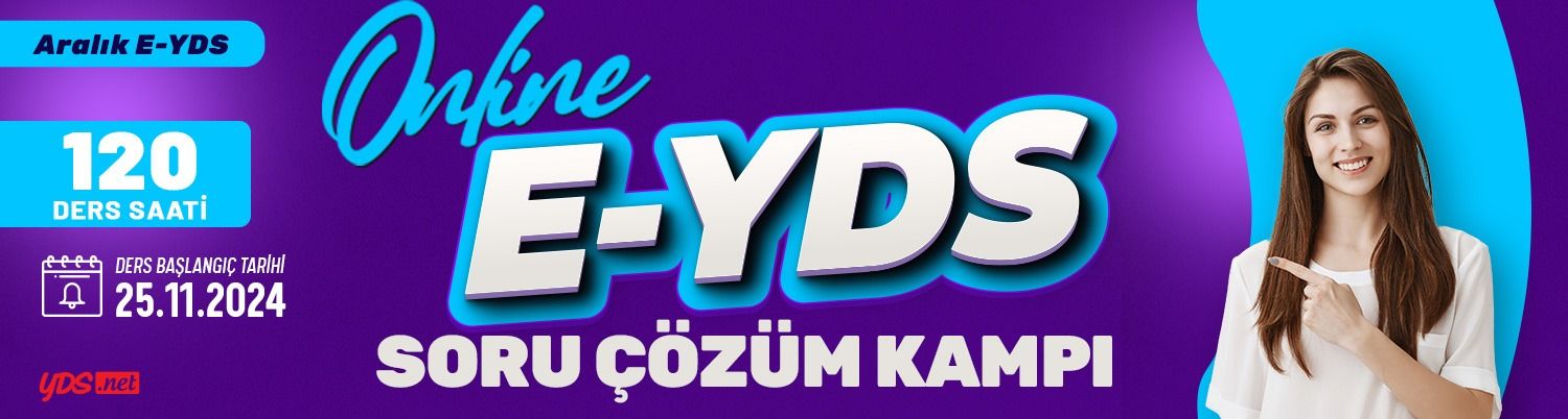 E-YDS Soru Çözüm Kampı - Aralık 2024