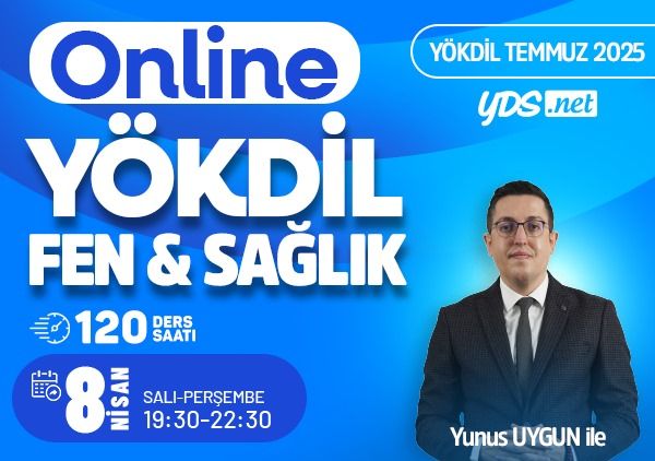 Yökdil Fen & Sağlık Yoğun Hazırlık ve Soru Çözümü-Yökdil Temmuz 2025