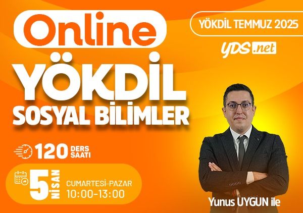 Yökdil Sosyal Yoğun Hazırlık ve Soru Çözümü-Yökdil Temmuz 2025