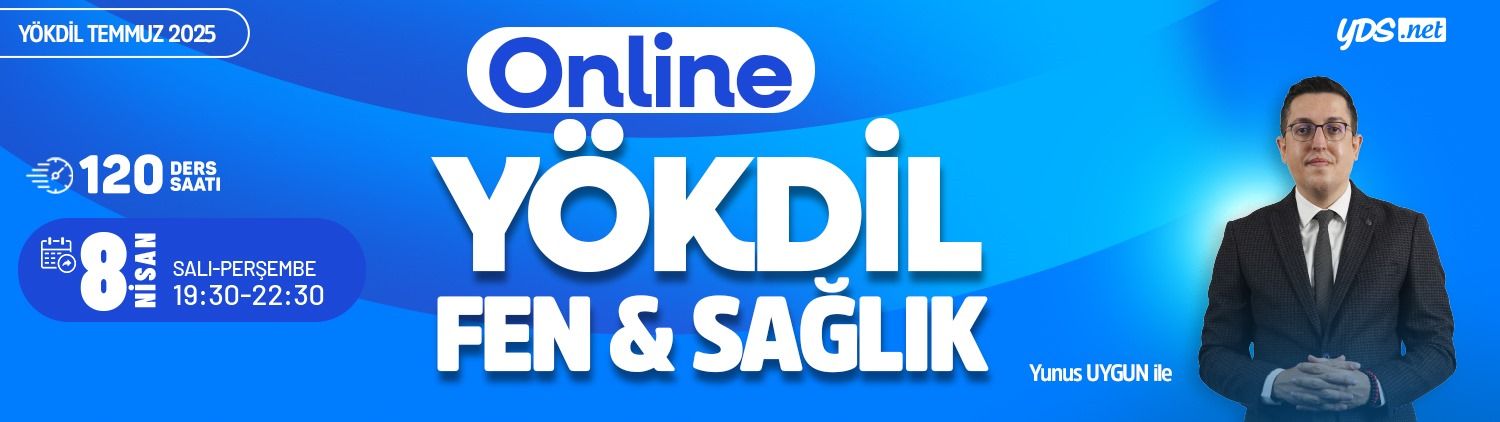 Yökdil Fen & Sağlık Yoğun Hazırlık ve Soru Çözümü-Yökdil Temmuz 2025