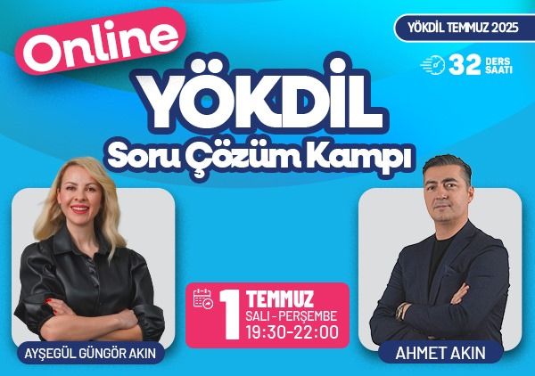 YÖKDİL SORU ÇÖZÜM KAMPI - Temmuz 2025