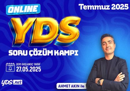 TEMMUZ YDS SORU ÇÖZÜM KAMPI-2025
