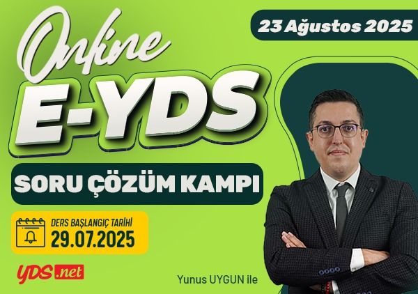 E-YDS Soru Çözüm Kampı - Ağustos 2025