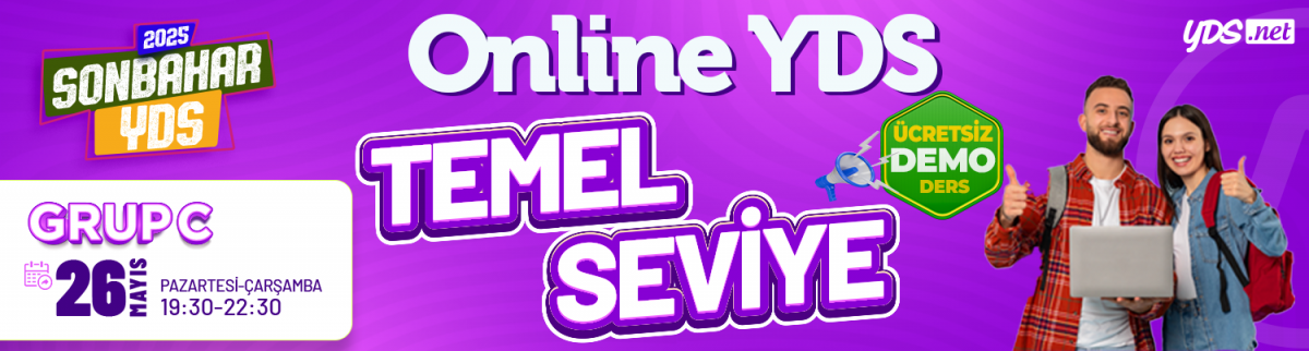 GRUP C - YDS+YÖKDİL SONBAHAR 2025- DEMO