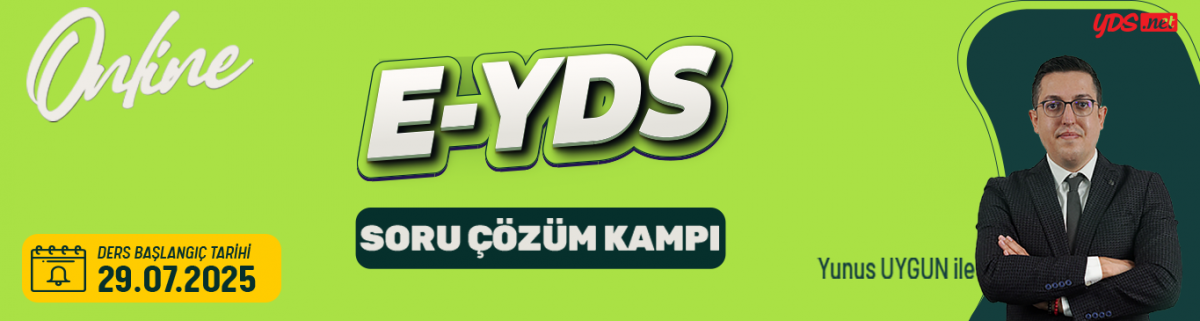 E-YDS Soru Çözüm Kampı - Ağustos 2025
