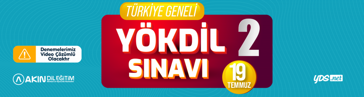TÜRKİYE GENELİ YÖKDİL DENEME SINAVI 2 - TEMMUZ 2025