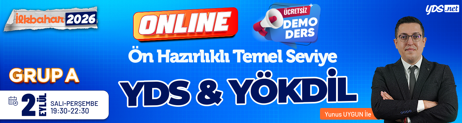 GRUP A - YDS+YÖKDİL İLKBAHAR 2026-DEMO