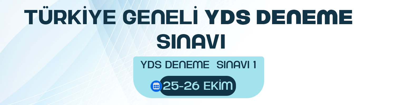 TR GENELİ YDS DENEME-1
