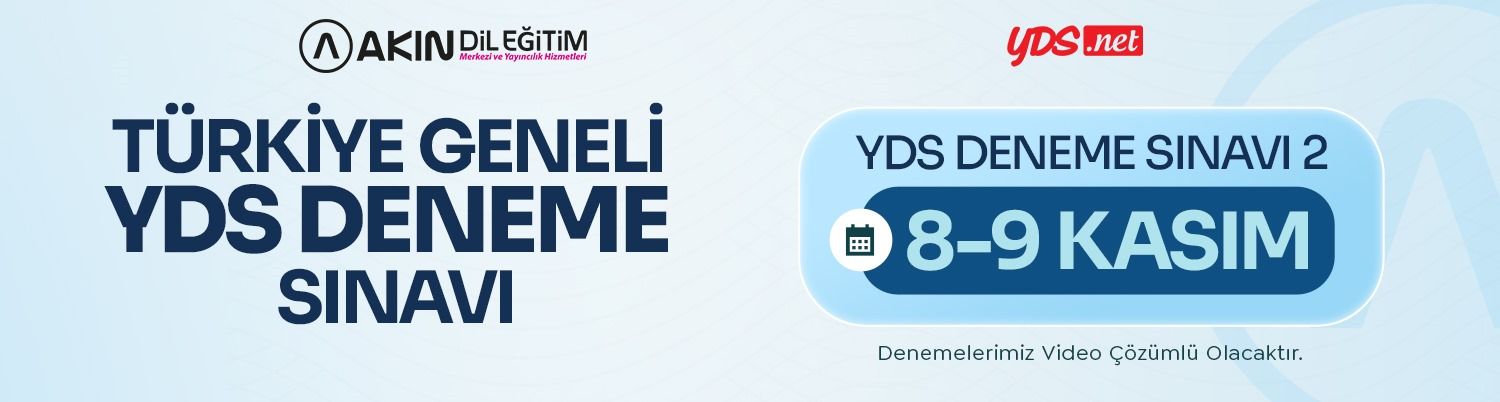 TR GENELİ YDS DENEME-2