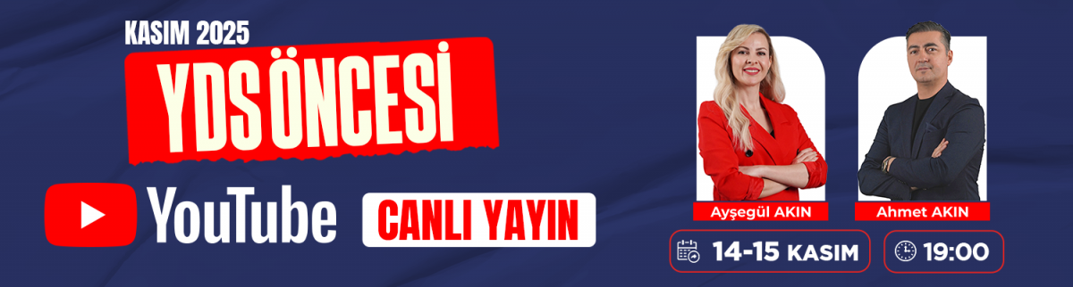 YDS ÖNCESİ CANLI YAYIN 14-15 KASIM
