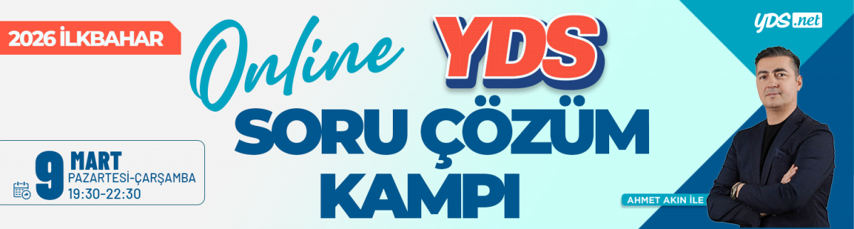 YDS SORU ÇÖZÜM KAMPI - Nisan 2026