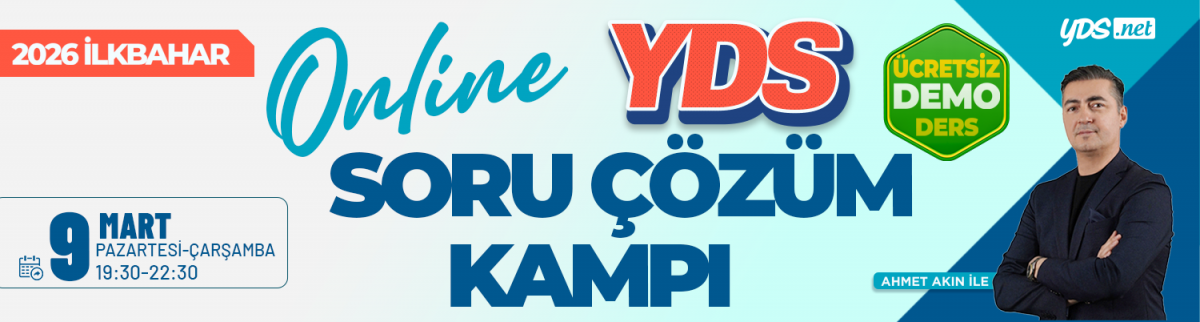 YDS SORU ÇÖZÜM KAMPI - Nisan 2026-DEMO