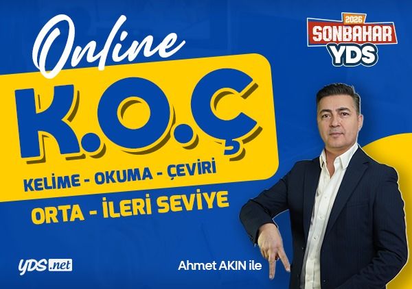 K.O.Ç GRUBU (ORTA - İLERİ SEVİYE) YDS & YÖKDİL SONBAHAR 2026