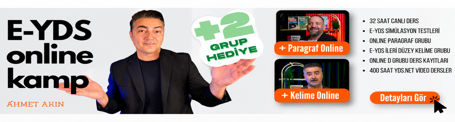 E-YDS Soru Çözüm Kampı - Ağustos 2026