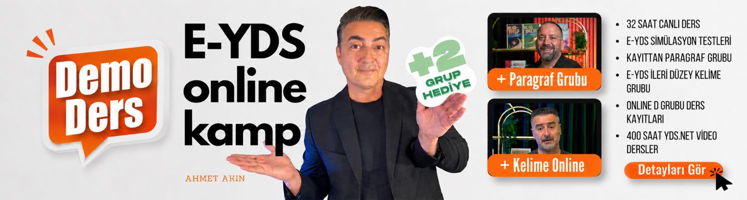 E-YDS Soru Çözüm Kampı - Ağustos 2026
