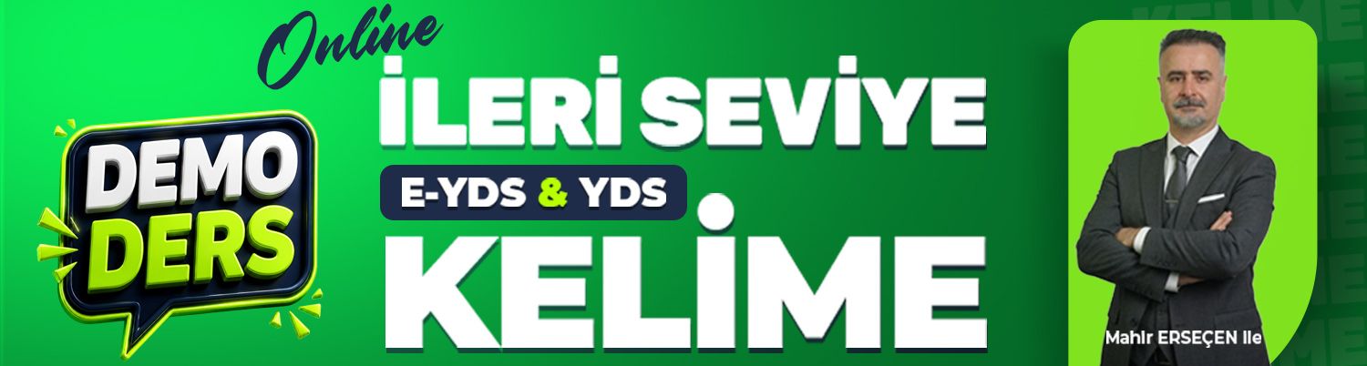 İLERİ SEVİYE KELİME EĞİTİMİ | YDS - E-YDS | DEMO