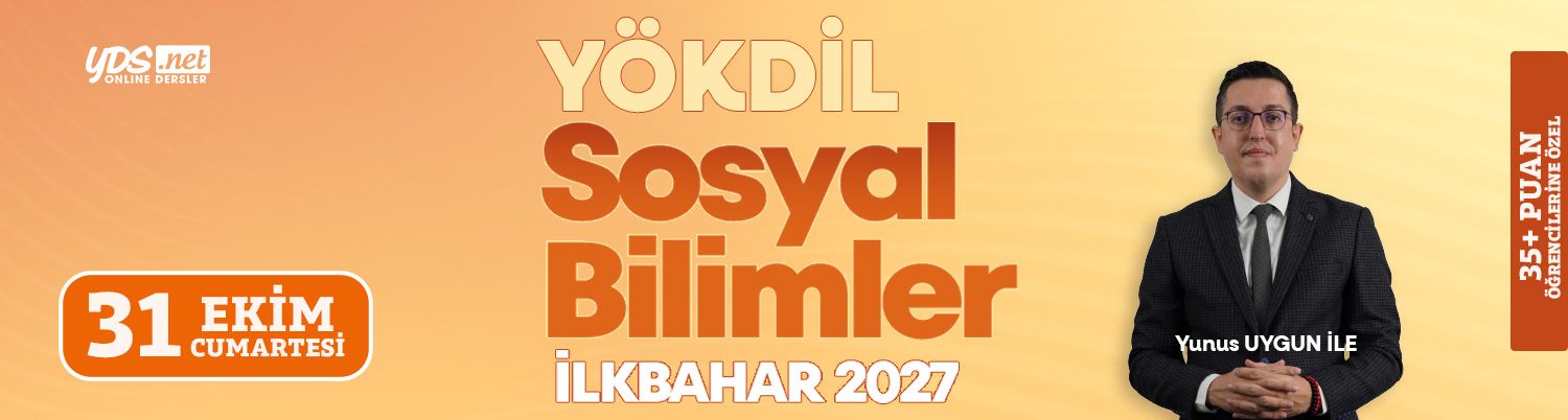 Yökdil Sosyal Bilimler Yoğun Hazırlık ve Soru Çözümü- İlkbahar 2027
