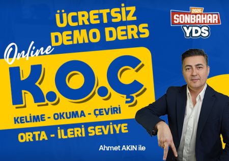 K.O.Ç GRUBU (ORTA - İLERİ SEVİYE) YDS & YÖKDİL SONBAHAR 2026