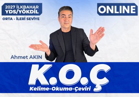 K.O.Ç GRUBU (ORTA - İLERİ SEVİYE) YDS & YÖKDİL İLKBAHAR 2027
