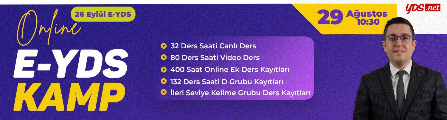 E-YDS Soru Çözüm Kampı - Eylül 2026
