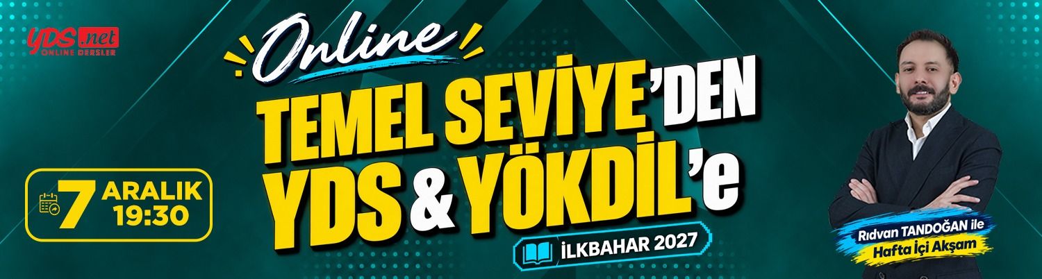 TEMEL SEVİYE YDS & YÖKDİL HAFTA İÇİ İLKBAHAR 2027
